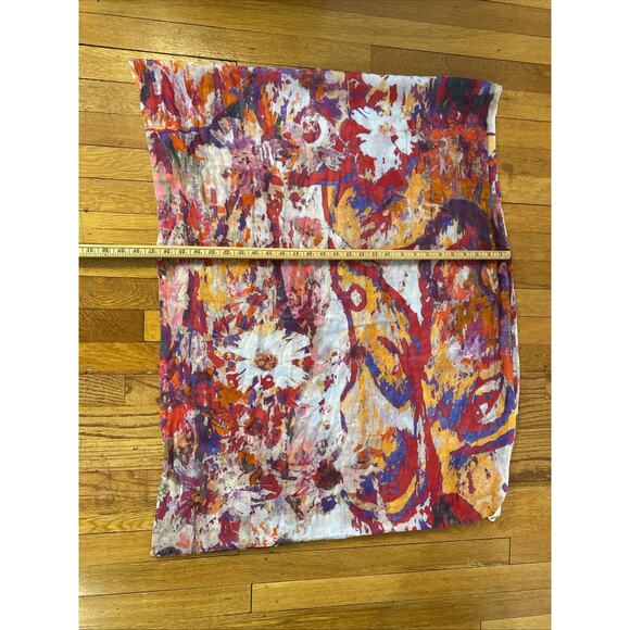 Saachi Infinity Scarf One Size Colorful Floral Art To Wear Bohemian 100% Modal - Picture 6 of 8